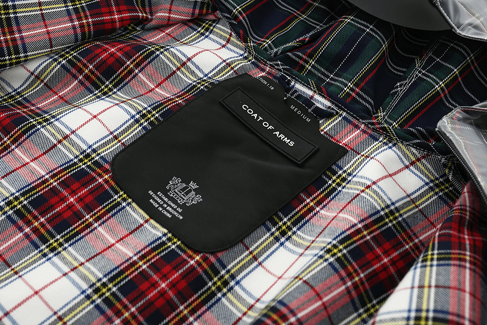 Transparent Tartan Rain Coat