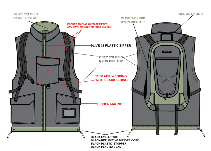 Back Pack with Packable Down Vest