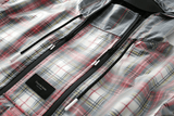 3D Tartain Plaid Lined Raincoat