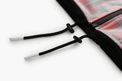 3D Tartain Plaid Lined Raincoat