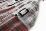 3D Tartain Plaid Lined Raincoat