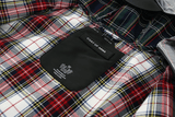 3D Tartain Plaid Lined Raincoat