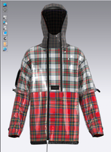 Tartain Plaid Lined Raincoat