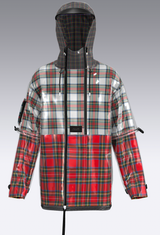 Tartain Plaid Lined Raincoat