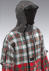Tartain Plaid Lined Raincoat