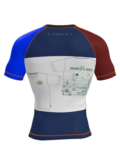Custom Short Sleeve Rashguard - Olive / Navy Back