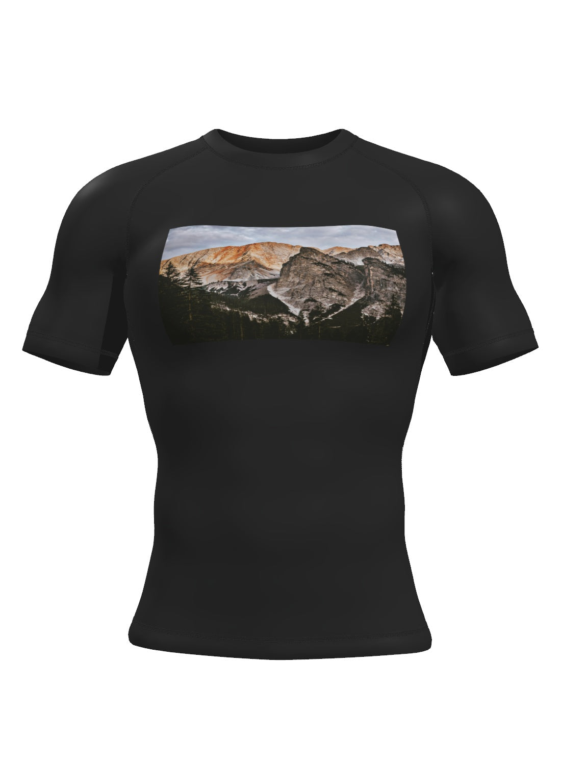 Custom Short Sleeve Rashguard - Black Front