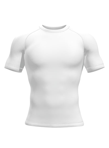 Custom Short Sleeve Rashguard - White Front
