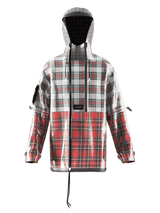 3D Tartain Plaid Lined Raincoat