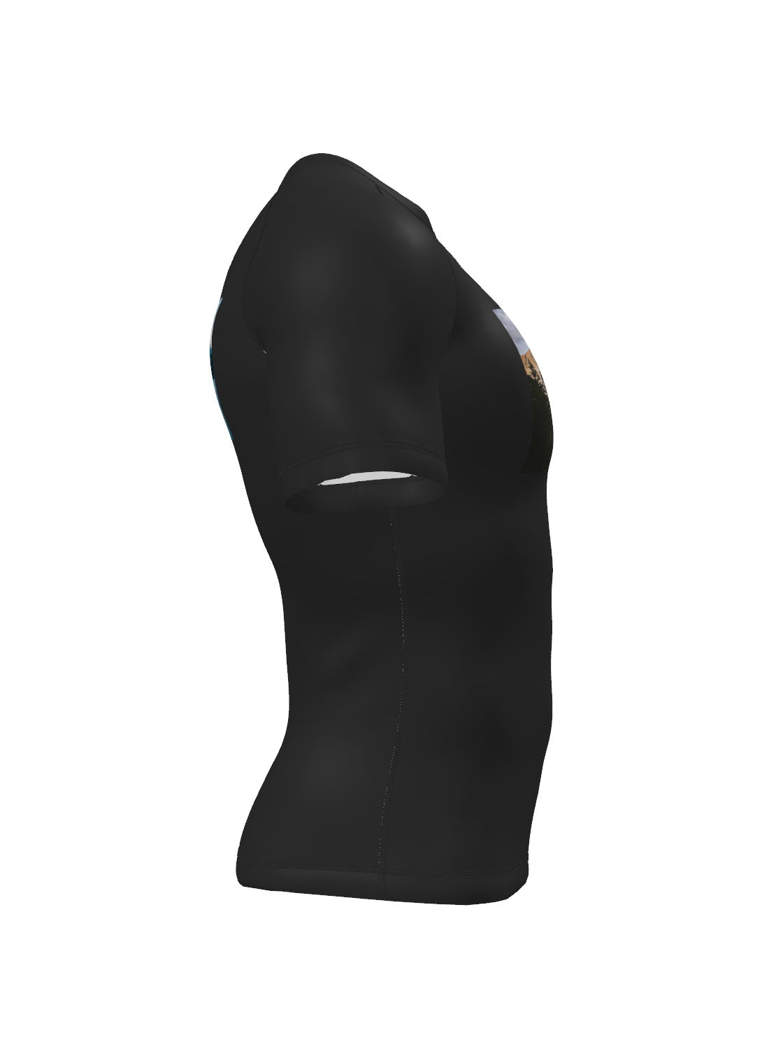 Custom Short Sleeve Rashguard - Black Right