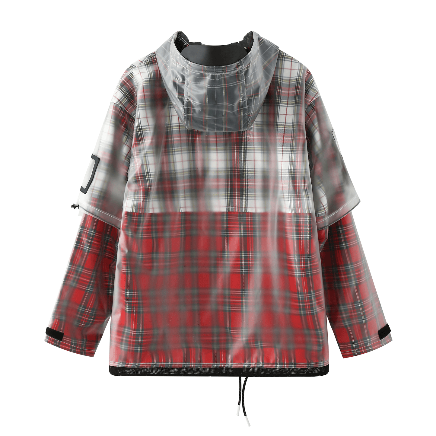 Transparent Tartan Rain Coat