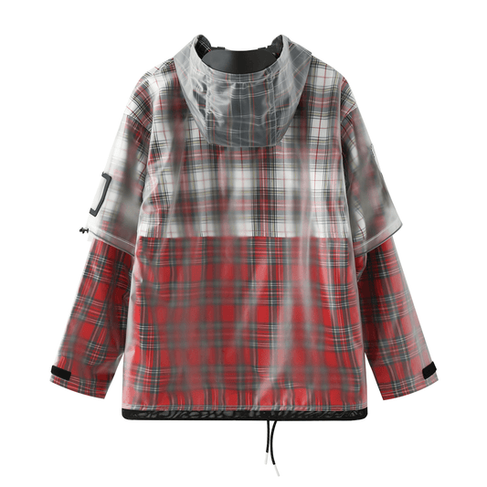 Transparent Tartan Rain Coat