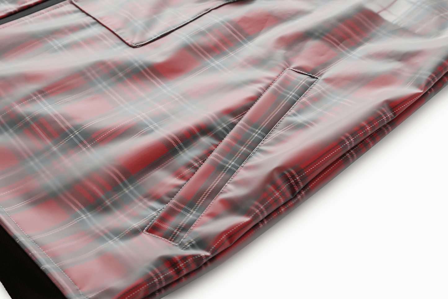 Transparent Tartan Rain Coat