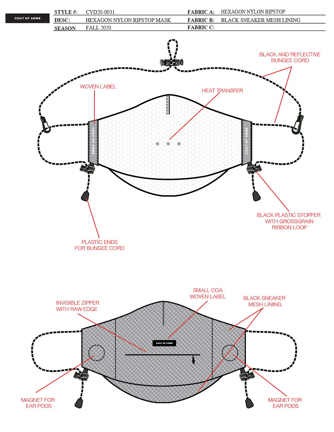 Hexagon Ripstop Mask