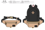 Veg Tan Sling Bag with Expandable Back Pack