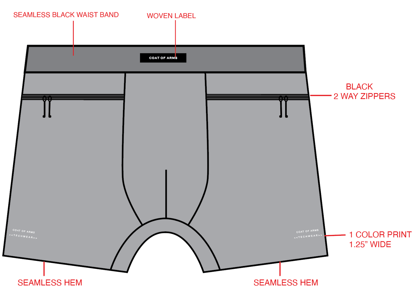 SILVER LINED BOXER BRIEF with Pockets