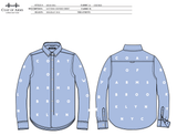 Allover Letters Applique Oxford Shirt