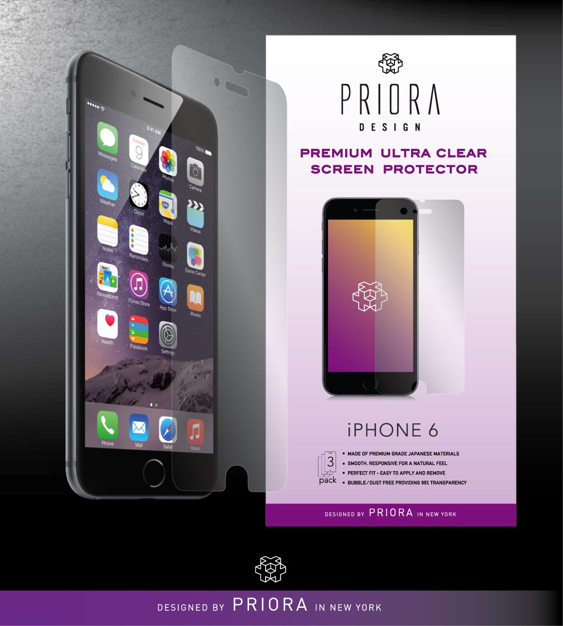 Iphone accessories Packaging and web design